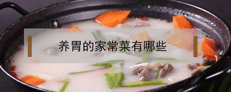 养胃的家常菜有哪些（养胃的菜家常菜有哪些）