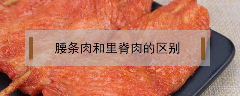 腰条肉和里脊肉的区别 腰条肉和里脊肉