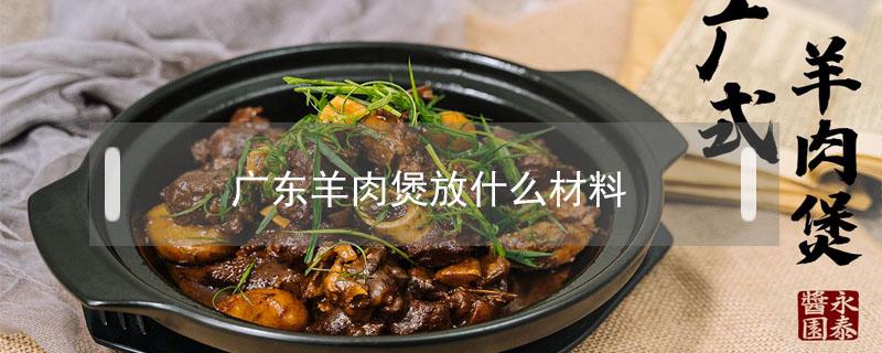 广东羊肉煲放什么材料 广东羊肉煲汤放什么材料