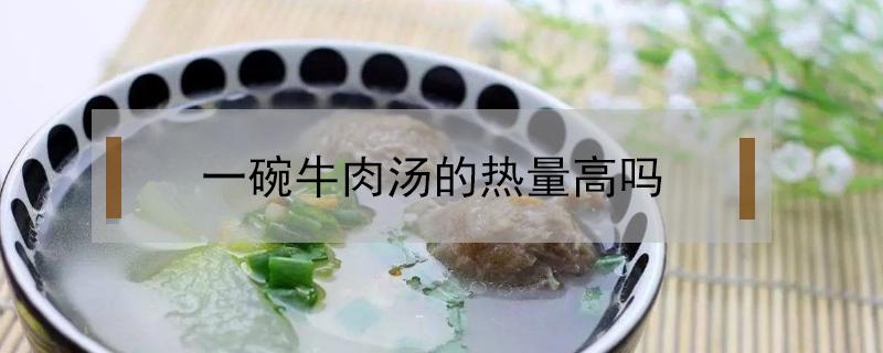 一碗牛肉汤的热量高吗 煮牛肉的汤热量高吗