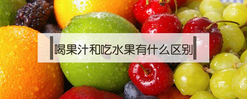 喝果汁和吃水果有什么区别（喝水果汁和直接吃水果的区别）