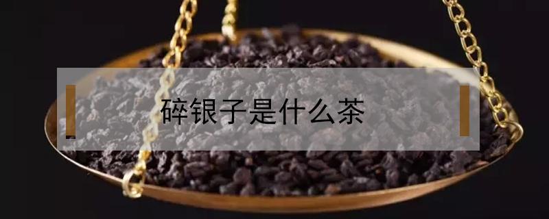 碎银子是什么茶 碎银子是什么茶,怎么泡好喝