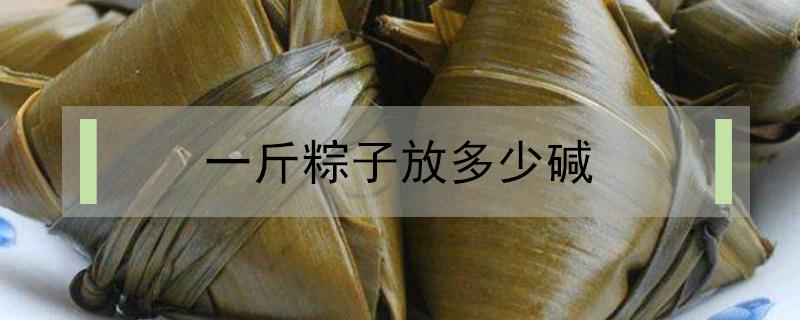 一斤粽子放多少碱（粽子要放多少碱）