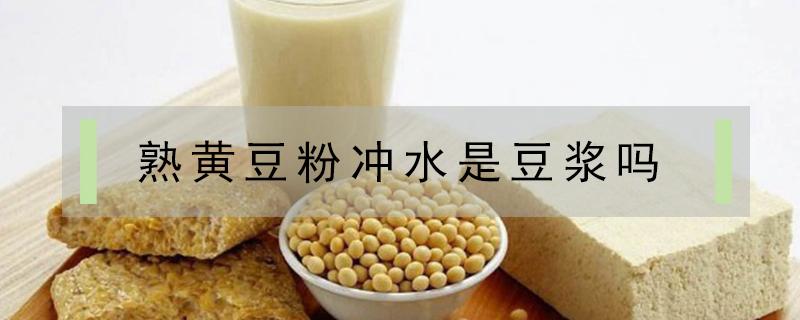 熟黄豆粉冲水是豆浆吗 生黄豆粉冲水是豆浆吗