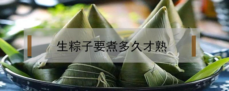 生粽子要煮多久才熟（电饭锅煮生粽子要煮多久才熟）