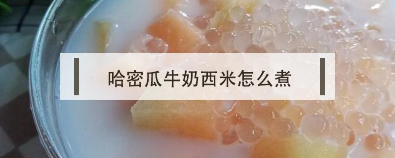 哈密瓜牛奶西米怎么煮 哈密瓜煮牛奶怎么做