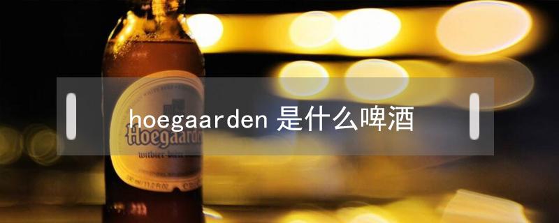 hoegaarden是什么啤酒（hoegaarden是什么啤酒,怎么读）