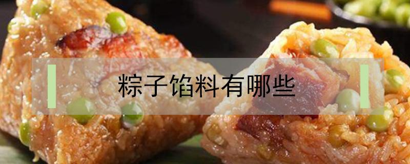 粽子馅料有哪些（三角粽子馅料有哪些）