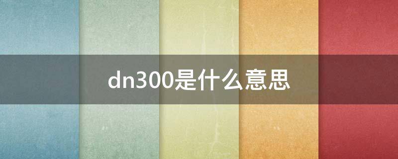 dn300是什么意思 法兰dn300是什么意思