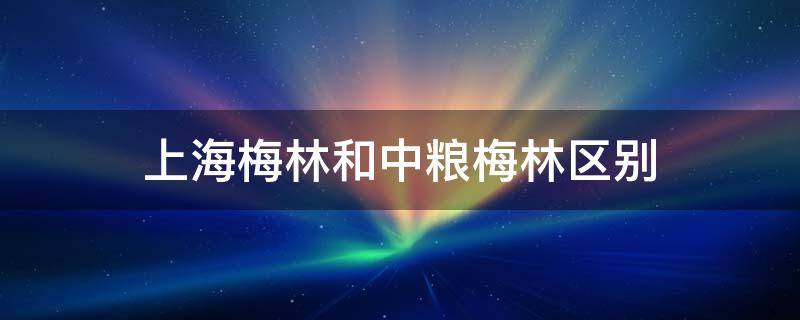 上海梅林和中粮梅林区别 中粮的梅林和上海的梅林