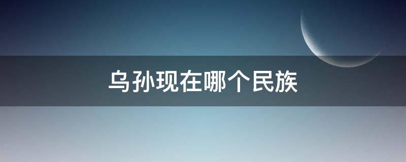 乌孙现在哪个民族（历史上乌孙是哪个国家）