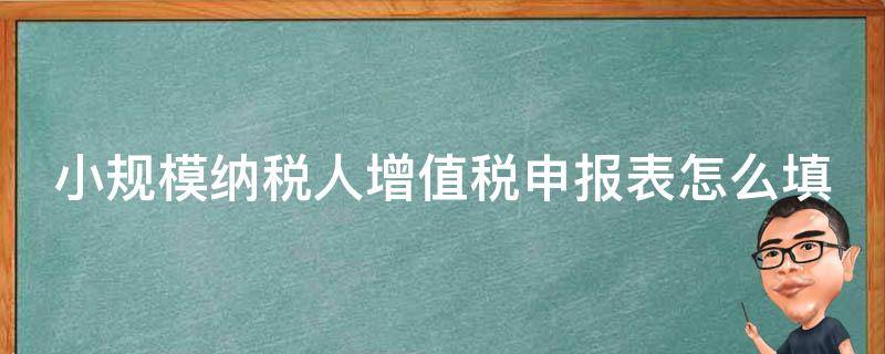 小规模纳税人增值税申报表怎么填 湖北省小规模纳税人增值税申报表怎么填