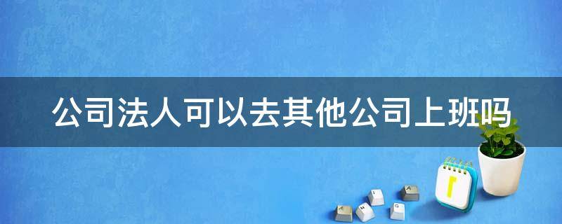 公司法人可以去其他公司上班吗（公司法人可以去其他公司上班吗合法吗）