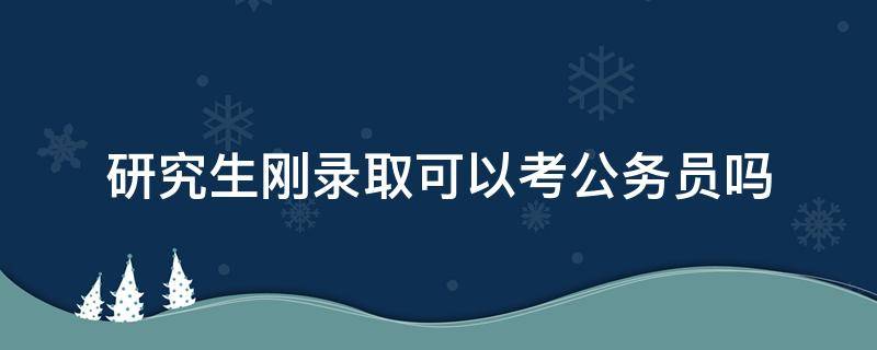 研究生刚录取可以考公务员吗（研究生录取了可以考公务员吗）