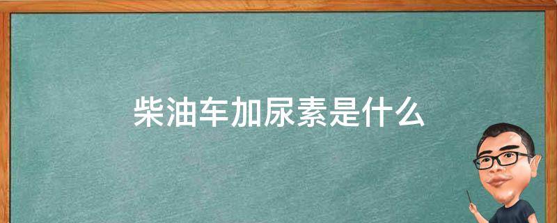 柴油车加尿素是什么（柴油车加尿素是什么情况）