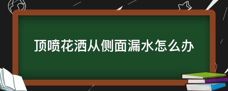 顶喷花洒从侧面漏水怎么办 花洒顶喷漏水怎么处理方法