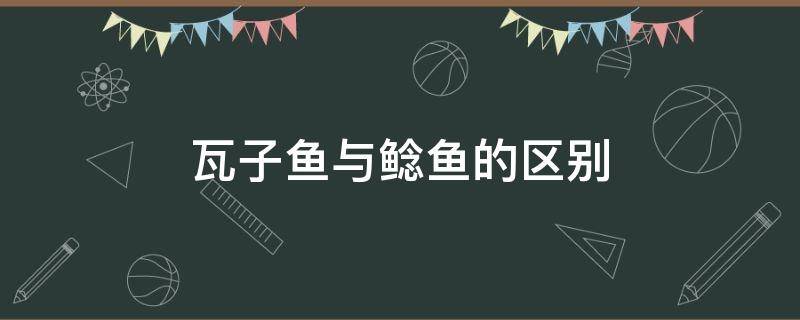 瓦子鱼与鲶鱼的区别 鲶鱼和嘎牙子鱼的区别