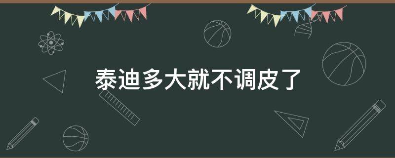 泰迪多大就不调皮了（泰迪狗太调皮要多大开始才不调皮）