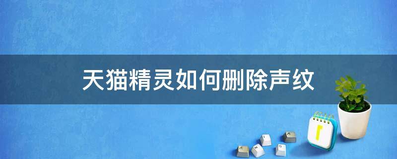 天猫精灵如何删除声纹 怎么取消天猫精灵的声纹控制