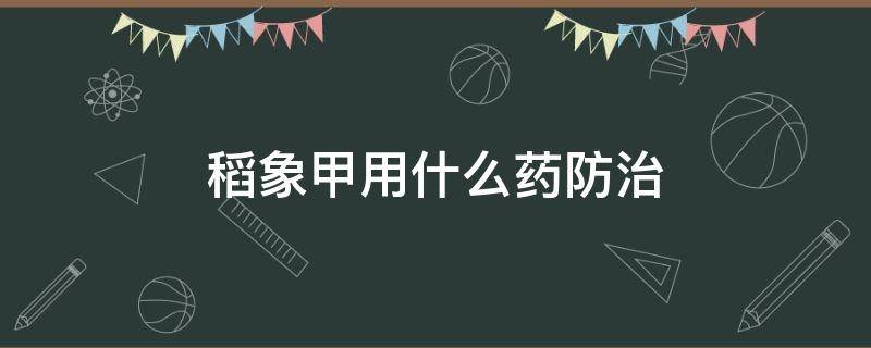 稻象甲用什么药防治 稻象甲用什么药防治最好