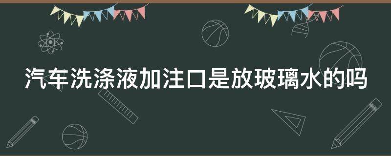 汽车洗涤液加注口是放玻璃水的吗（汽车洗涤液加注口是什么）