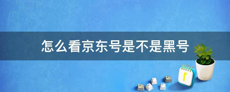 怎么看京东号是不是黑号 怎样知道自己京东号是不是黑号