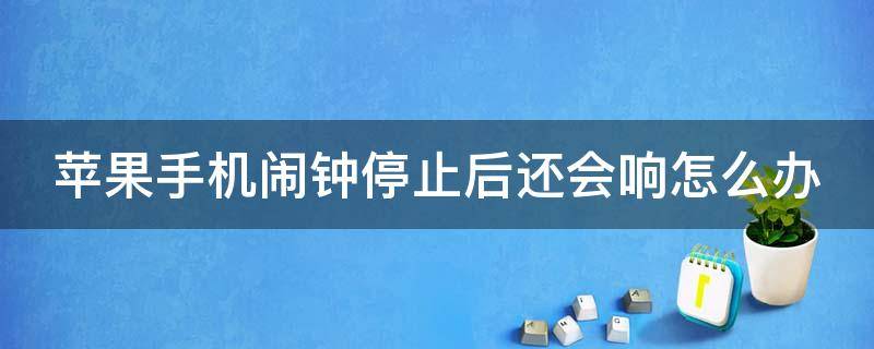 苹果手机闹钟停止后还会响怎么办 苹果闹钟点停止了还响