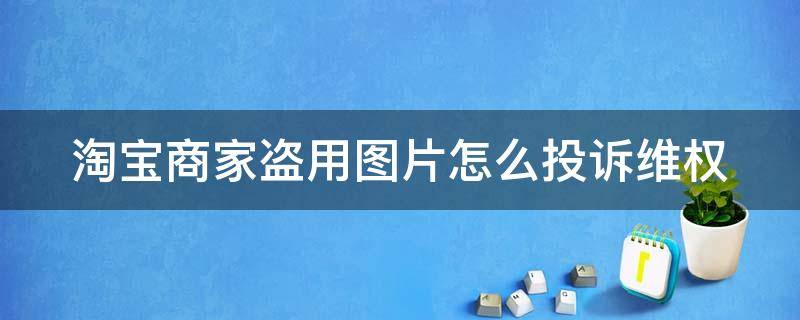 淘宝商家盗用图片怎么投诉维权（淘宝店铺盗用别人的图片被投诉了会怎么样?）