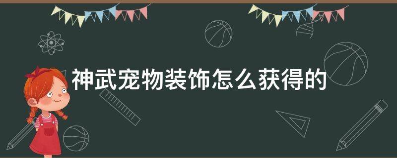 神武宠物装饰怎么获得的（神武手游宠物佩戴装饰）