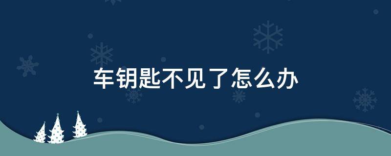 车钥匙不见了怎么办 摩托车钥匙不见了怎么办