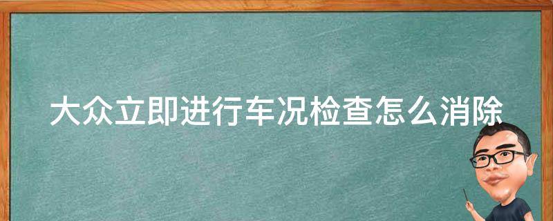 大众立即进行车况检查怎么消除（大众立即进行车况检查怎么消除啊）