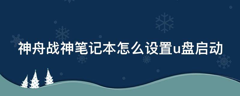 神舟战神笔记本怎么设置u盘启动 神舟战神笔记本怎么进入bios设置u盘启动项