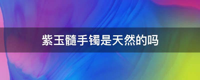 紫玉髓手镯是天然的吗（天然紫罗兰玉髓手镯）