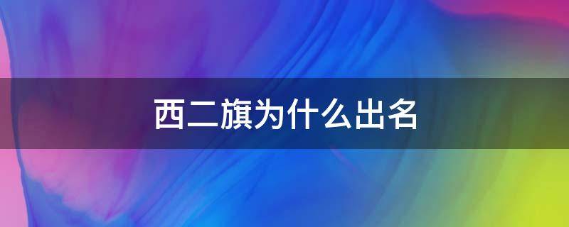 西二旗为什么出名 西二旗来历