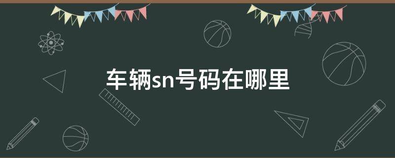 车辆sn号码在哪里（车辆sn号码在哪个位置图片）