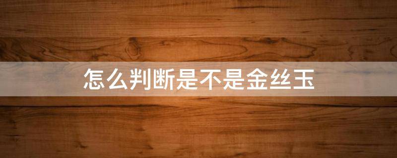 怎么判断是不是金丝玉 怎么看金丝玉是不是真的