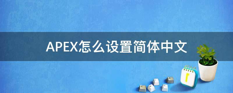 APEX怎么设置简体中文 Apex怎么设置中文