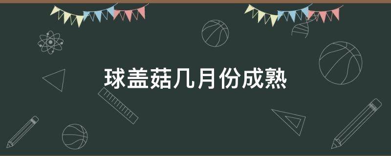 球盖菇几月份成熟（球盖菇什么时候种）