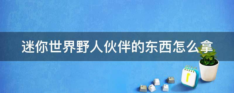 迷你世界野人伙伴的东西怎么拿（迷你世界野人伙伴的东西怎么拿回来）