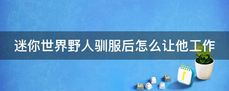 迷你世界野人驯服后怎么让他工作（迷你世界野人驯服后怎么让他工作2022）