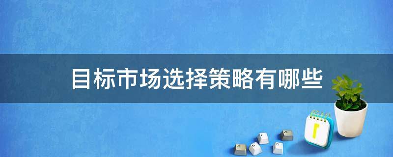 目标市场选择策略有哪些 目标市场选择策略有哪些?