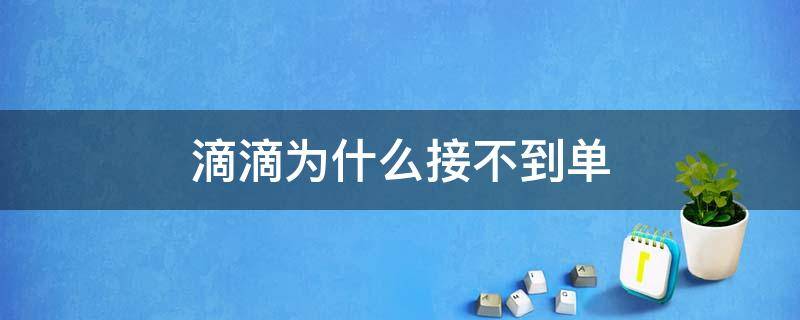 滴滴为什么接不到单 为什么现在滴滴接不到单