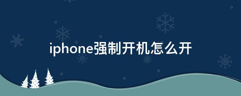 iphone强制开机怎么开（iphone 强制开机）