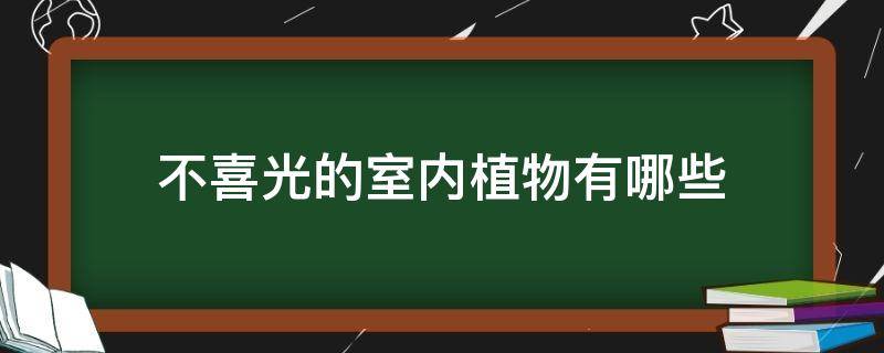 不喜光的室内植物有哪些 不太喜光的室内植物有哪些