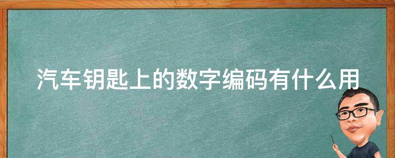 汽车钥匙上的数字编码有什么用（汽车钥匙上的数字编码一般几位数）