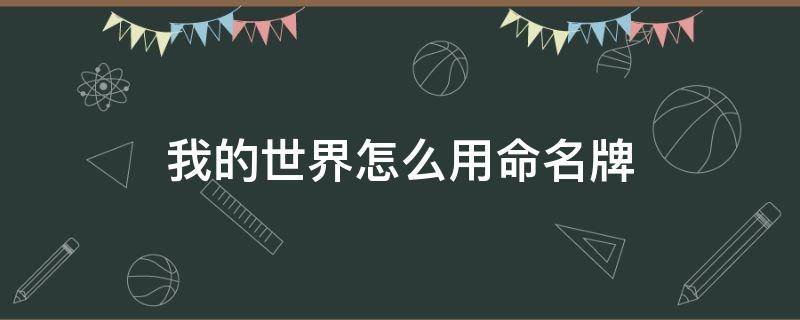 我的世界怎么用命名牌（手机版我的世界怎么用命名牌）