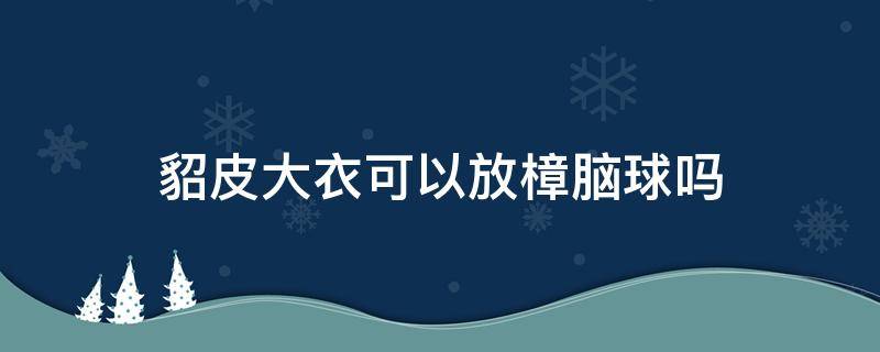 貂皮大衣可以放樟脑球吗 貂皮大衣能放樟脑球吗