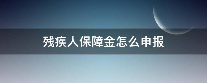 残疾人保障金怎么申报 税务局残疾人保障金怎么申报