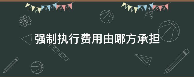 强制执行费用由哪方承担(强制执行费用由哪方承担被吿人找不到的情况)