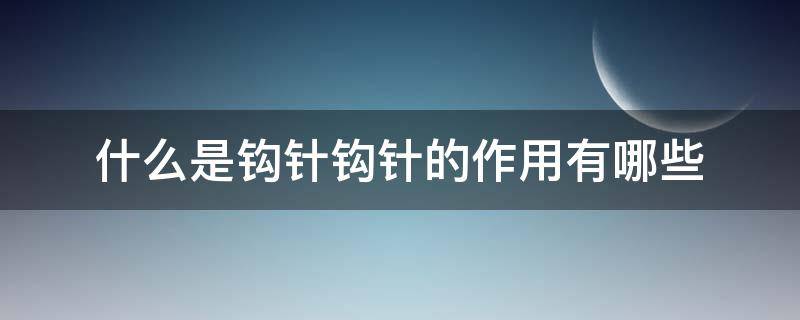 什么是钩针钩针的作用有哪些 钩针是什么?